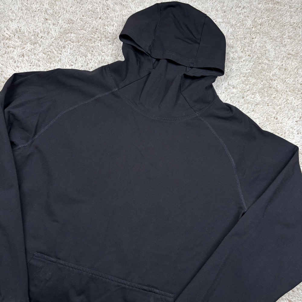 BYLT Elite Drop Cut Tech Fleece Hoodie Mens M Black Pullover Athleisure